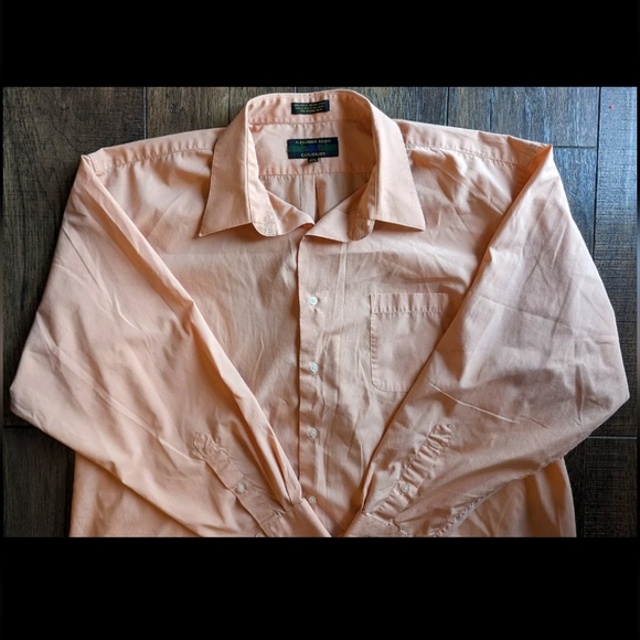 90s Vintage Colours By Alexander Julian Long Sleeve Button Down Shirt Peach 🍑 L - Picture 2 of 16